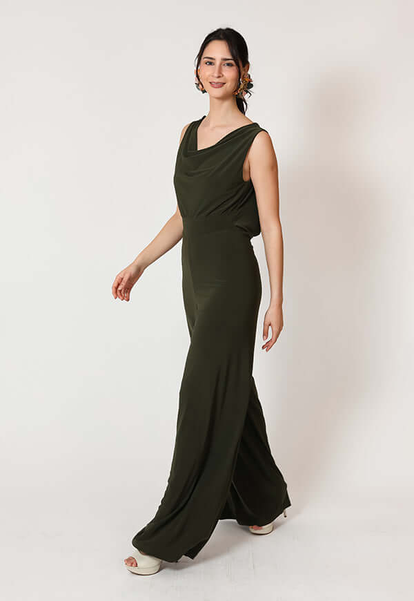 Enterito Drapeado Negro Natalia Seguel 1, frente (2) – diseño chileno de autor, Natalia Seguel