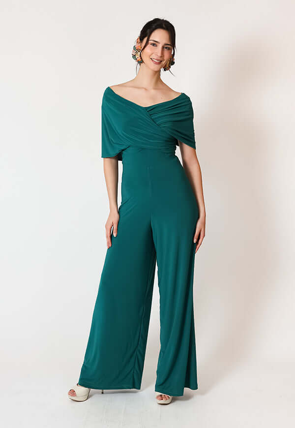 Enterito Suri Verde Botella Natalia Seguel, espalda – diseño chileno de autor, Natalia Seguel