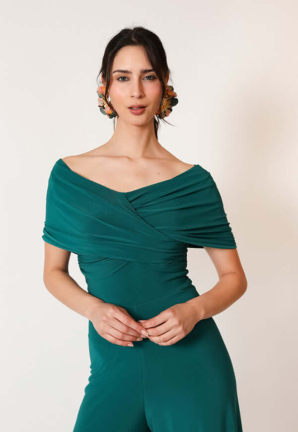 Enterito Suri Verde Botella Natalia Seguel, percha (2) – diseño chileno de autor, Natalia Seguel