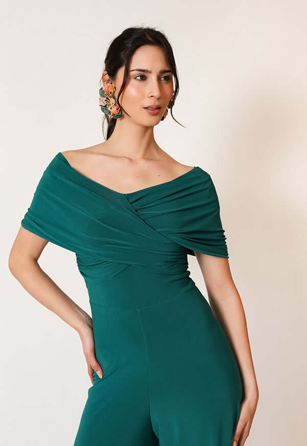 Enterito Suri Verde Botella Natalia Seguel, lookbook (2) – diseño chileno de autor, Natalia Seguel