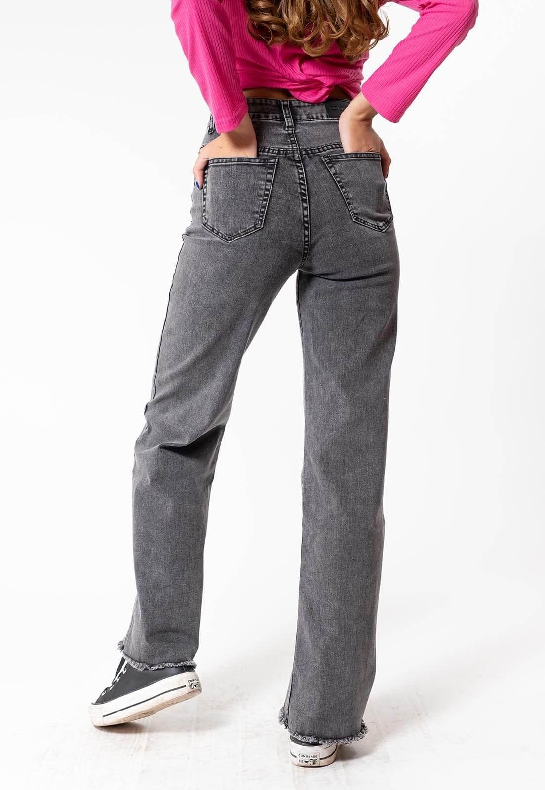 jeans veronica gris con diseño chileno original – Natalia Seguel