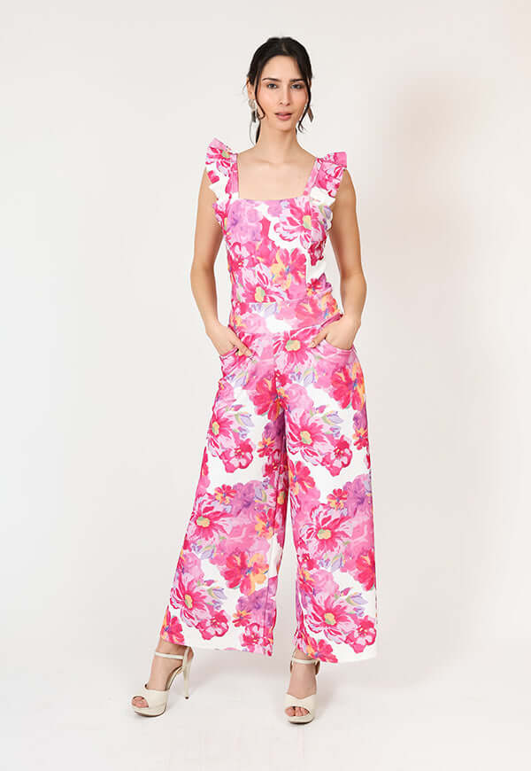 Enterito Mercedes Rosa Flores - Diseño Chileno | Natalia Seguel estampado flores, frente – diseño chileno de autor, Natalia Seguel