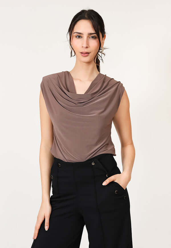 Polera Drapeada Rosa Brillos Fiesta Natalia Seguel lentejuelas, lookbook (2) – diseño chileno de autor, Natalia Seguel