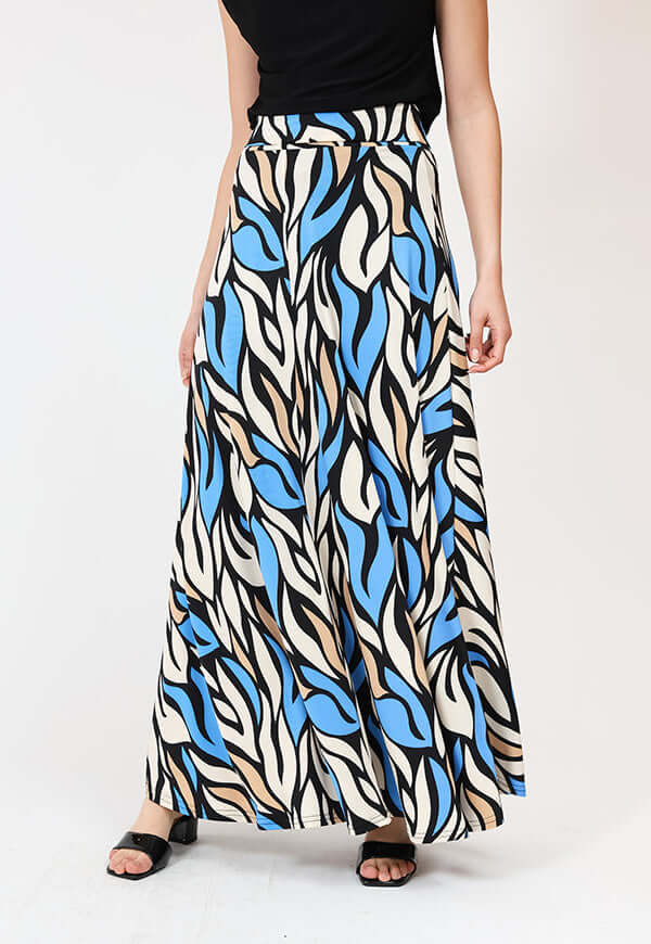 Falda Martina Celeste Beige - Diseño Chileno | Natalia Seguel, frente – diseño chileno de autor, Natalia Seguel