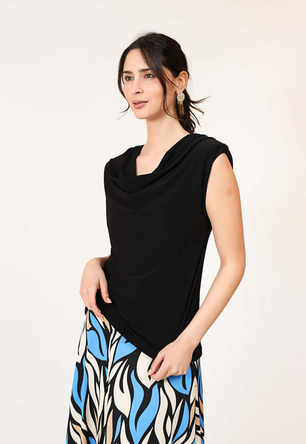 Polera Drapeada Negro Diseno Chileno Natalia Seguel, lookbook – diseño chileno de autor, Natalia Seguel