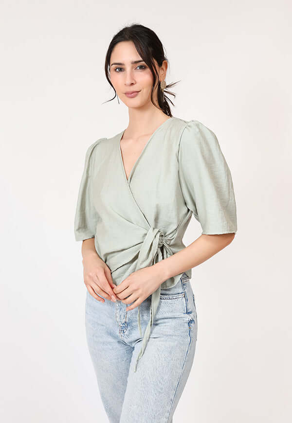 Blusa Jose Verde Nilo Lino Ligero Diseno Chileno Natalia Seguel, lateral – diseño chileno de autor, Natalia Seguel