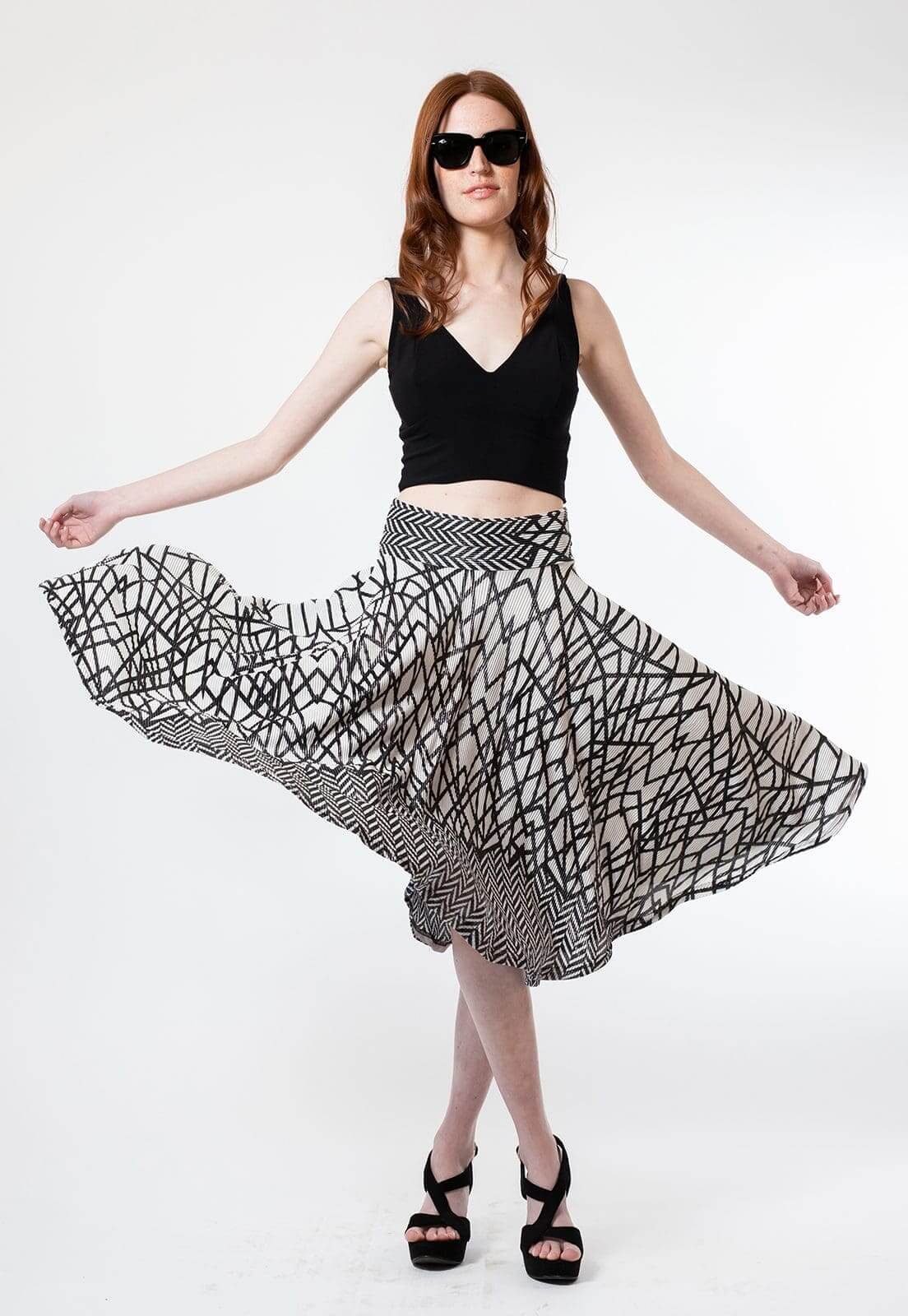 Falda Dani Geométrico hecha en Chile