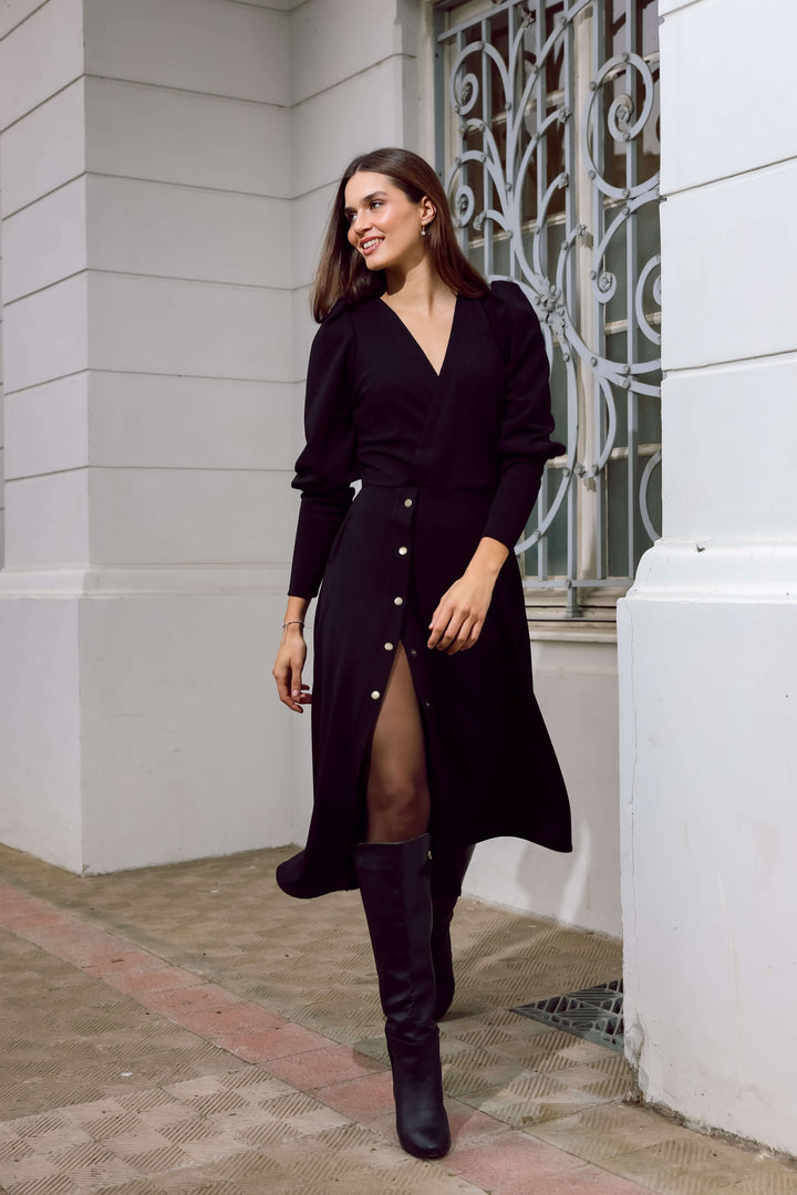Vestido Mara Negro - Diseño Chileno | Natalia Seguel