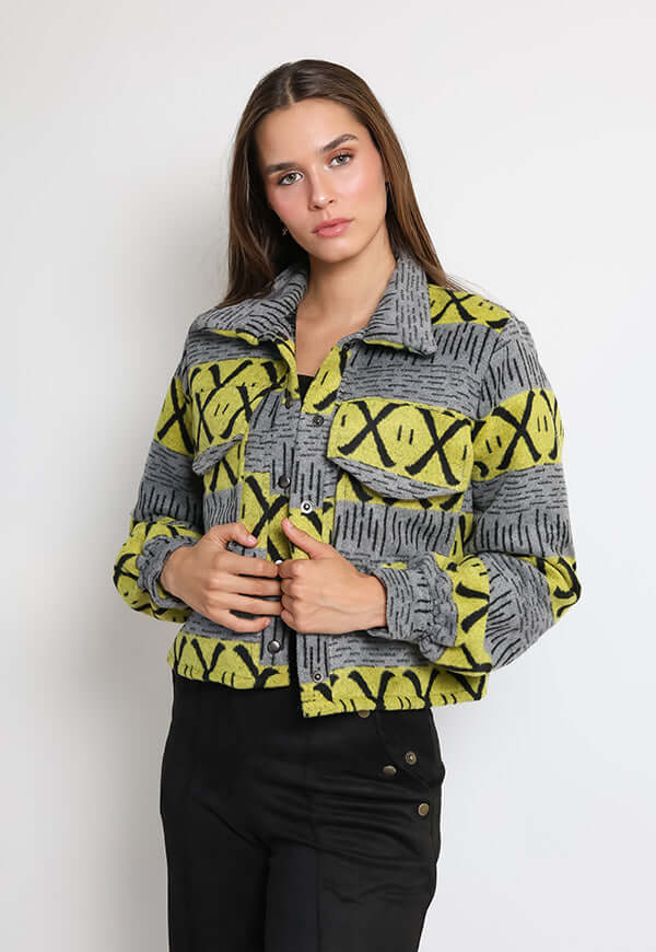 Chaqueta Antonia Gris Amarillo