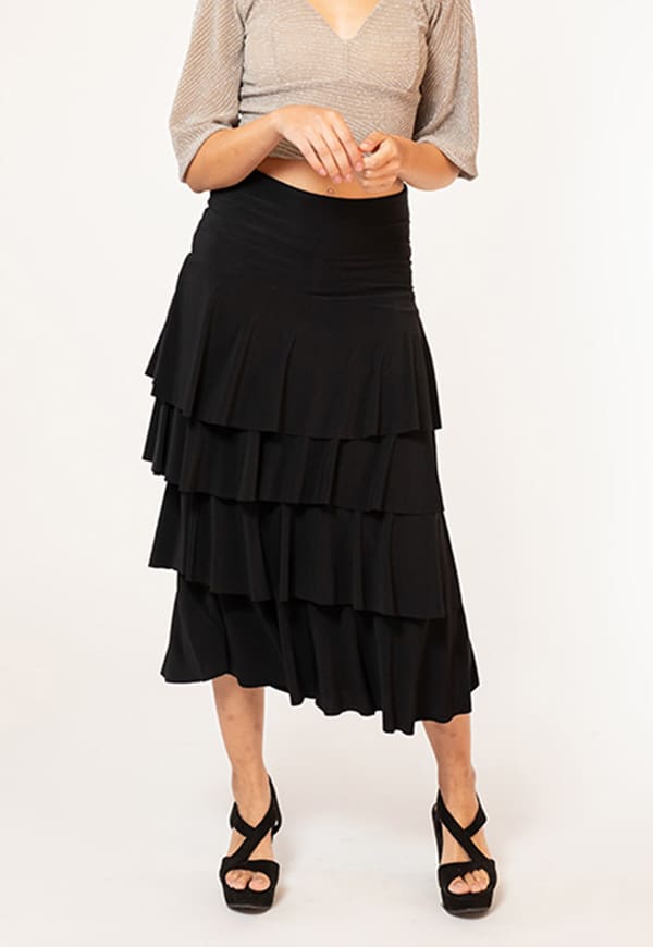 Falda Capitas Negro con pretina ancha